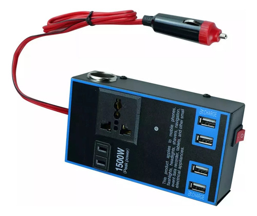 Tt Inversor De Energia Para Carro 12v 24v A 110v 220v 1500w
