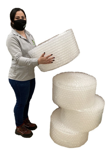 Imagen 1 de 8 de V Cuatro Rollos Plástico Burbuja Bomba Grande De 30cm X 25m