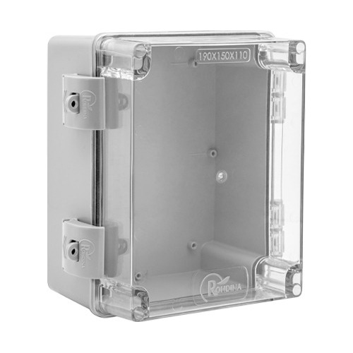 Caixa Passagem Multiuso Standard Tampa Transp 190x150x110mm Cor Caixa Cinza Tampa Transparente