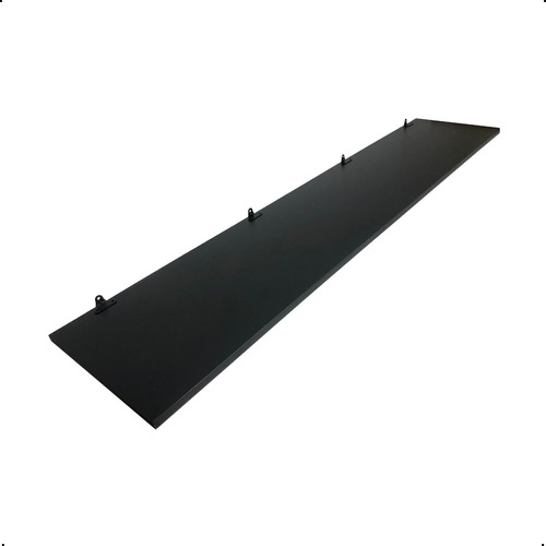 1  Prateleira Mdf Preto 140x30 + Suporte Banheiro Escritorio