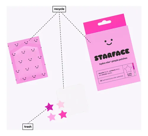 Starface Hydrostar Estrellas Pimple Patches Para Acné 32und