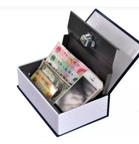 Cofre Livro 24x15 Cm Em Formato De Dicionario Discreto Cofre Preto