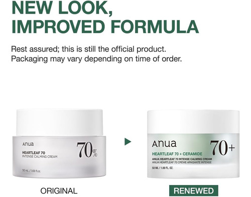 Anua Heartleaf 70 Creme Calmante Intenso Com Ceramida, Pante