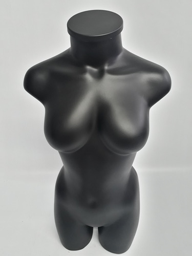Busto De Fibra Perninha Preto Fosco Com Tampa Preto Fosco