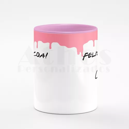 Caneca Meme Flork Boneco Palito Feliz Páscoa - Preta