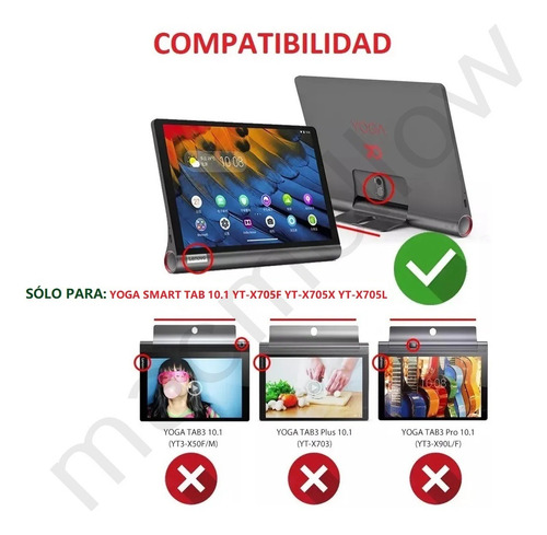 Funda + Lápiz Táctil Lenovo Yoga Smart Tab 10.1 Yt-x705f