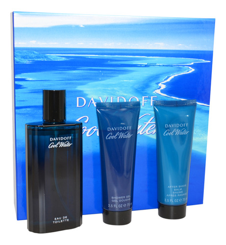 Set De Regalo De 3 Piezas Perfume Davidoff Cool Water Para H