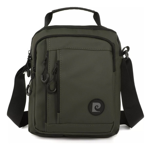 Morral Bolso Shoulder Pierre Cardin Tipo Neoprene Jsbags Verde Oscuro Lisa