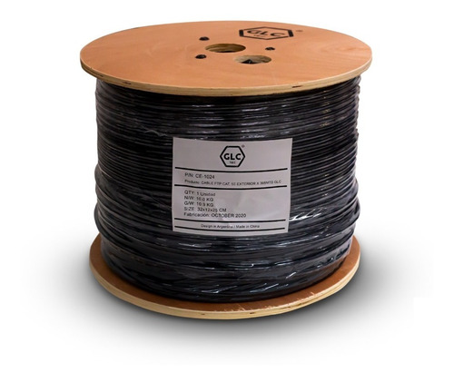 Bobina Cable Ftp Glc Cat5e Blindado Exterior 305mts