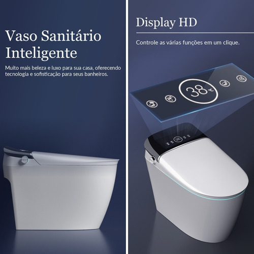 Vaso Sanitário Inteligente Smart Toilet Luxo Redondo Branco