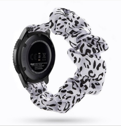 Correa Scrunchie Elastica Premium Para Samsung Gear S3 Negro Spots