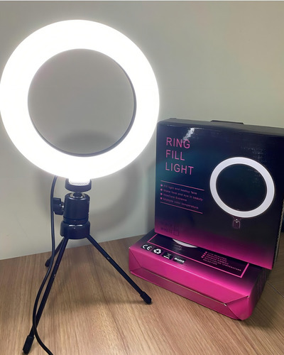 Aro De Luz Led 16cm Anillo 3 Niveles Control + Trípode Mesa