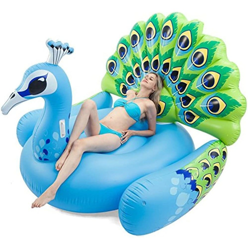 Flotador De Piscina De Pavo Real Inflable Gigante Joyin, Flo