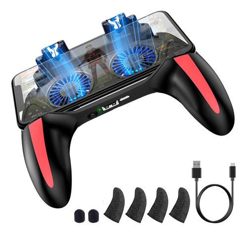 Mobile Game Controller With Mah Power Bank & Cooling Fan,  .
