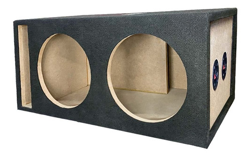 Cajón 10  Doble Subwoofer Mdf Tapizado Port Laberinto