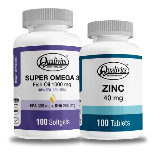 Zinc 40 Mg + Super Omega 3 1000 Mg - Qualivits