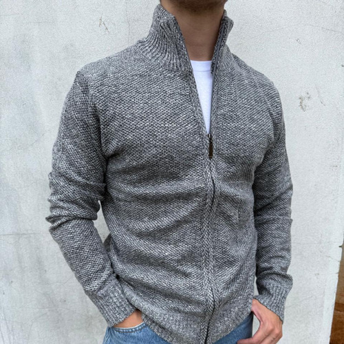 Campera Con Cierre De Lana Hilo De Hombre Importada