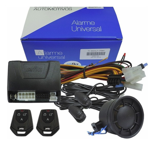 Alarme Universal Com 2 Controles+anti-furto Fk902 Af Fks