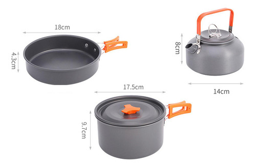 Juego De Utensilios De Cocina Para Acampar Con Bolsa De