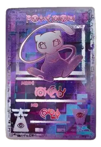 Carta Mew Plastificada De Colección Pokemon (8,5 X 5,8 Cm)
