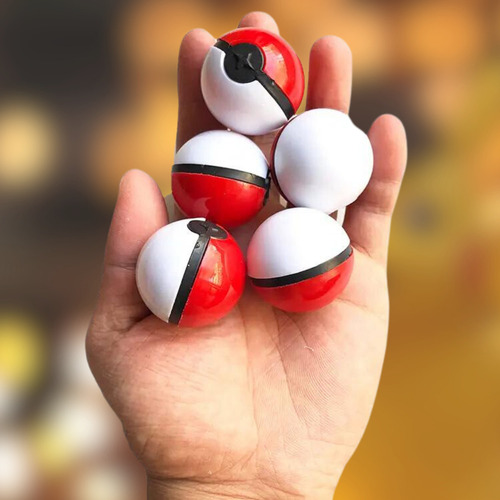 100 Pokebolas Coleccionables Con Mini Figuras Anime Fiesta