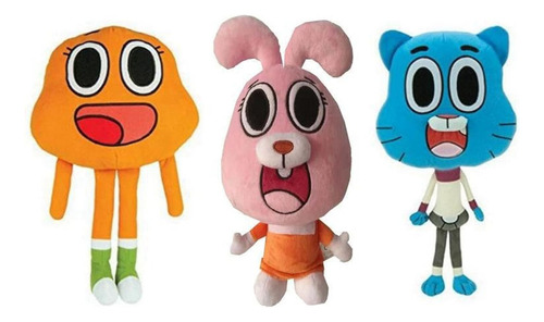 Muñeco De Peluche El Increíble Mundo De Gumball - 3 Piez [u]