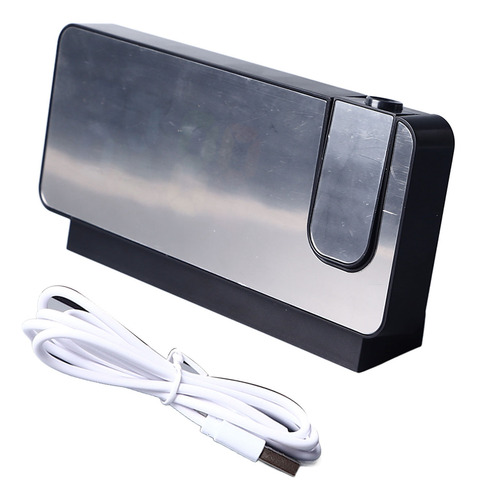 Reloj Despertador Digital Mirror Led Con Proyección Multifun