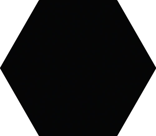 Cerámica Piso Pared Hexagonal 20x23cm Ceral Black Negro