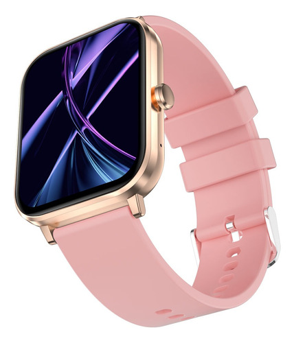 Smartwatch Multi L2 Touch Bluetooth Rose - Wr203 Caixa Branco Pulseira Rosa Bisel Dourado