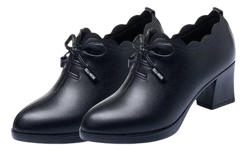 Anriy Elegantes Zapatos Gruesos De Tacón Bajo For Mujer,