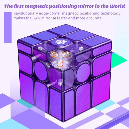 Cubo Mágico Gan Mirror M Speed Cube 3 X 3 Pulgadas Morado Color De La Estructura