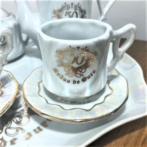 Kit Cafezinho Para Bodas De Ouro 50 Anos De Casamento