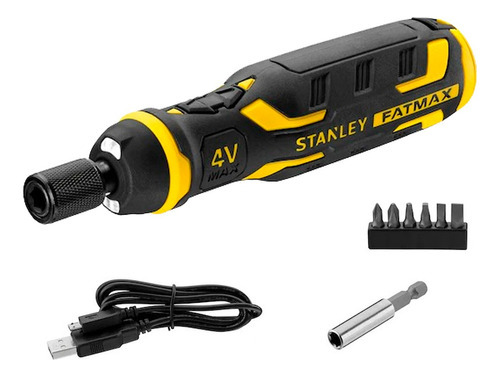 Chave de fenda ergonômica sem fio Stanley Fatmax 4v cor preto/amarelo Frequência 50 - 60 Hz