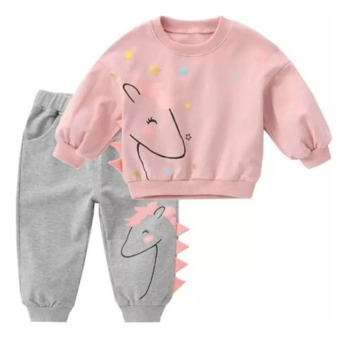 Conjunto De Ropa Niña Bebé Cálido De Unicornio Para Frío