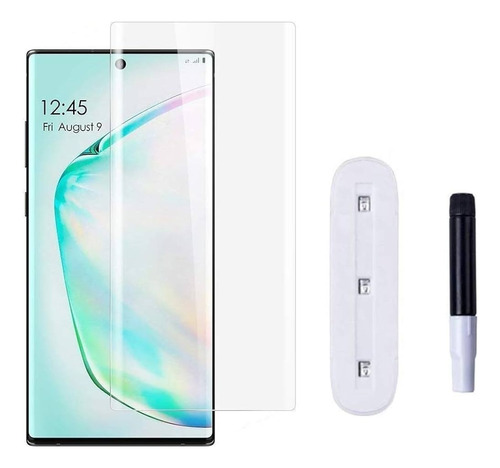 Vidrio Templado Curvo Samsung Note 10 Uv Glass Pega Todo 