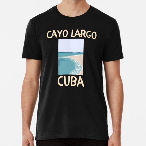 Remera Cayo Largo Del Sur Cuba Diseño Minimalista De Playa A