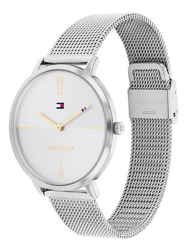 Reloj Tommy Hilfiger Liza Para Mujer De Acero Plateado 17823 Color del fondo Blanco