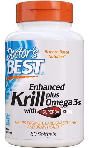 Aceite De Krill Con Omega 3 Doctor's Best 60 Capsulas