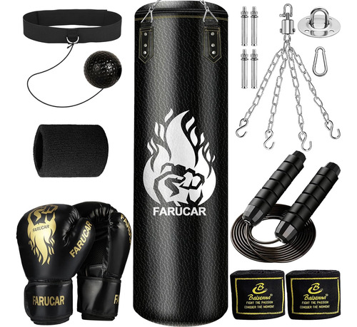 Hanging Boxing Bag, Adult Boxing Bag Set 4ft Pu Weighs 80lbs