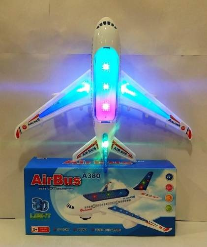 Avión A380 Airbus  Rueda Loca Con Luz Y Sonidos Caja Oferta