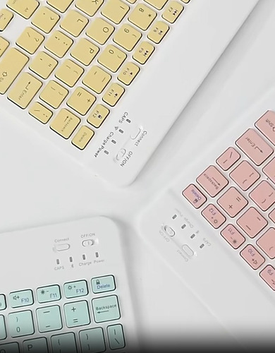 Kit Teclado E Mouse Sem Fio Bluetooth Recarregavel -colorido Aleatorio Aleatorio