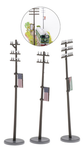 1/42 Línea Eléctrica En Miniatura Polos O Báscula