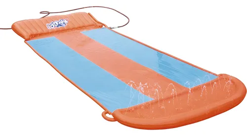 Tobogán De Agua Triple De 22.5 Ft Con 3 Carriles Y Rociadores – Juguete De Verano Para Jardín, Niños Y Adultos
