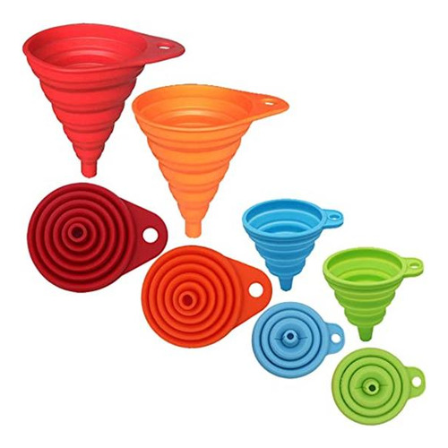 Juego De Embudos De Cocina, Paquete De 4, Pequeños Y