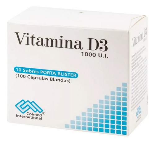 Vitamina D3 1000 Ui 100 Cápsulas