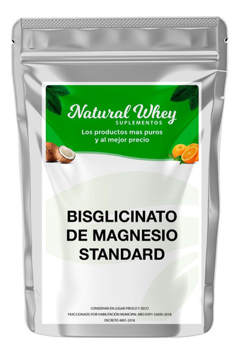 Bisglicinato De Magnesio Standard 50 Gramos Sabor Caraceristico
