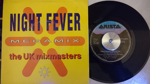 Night Fever - Megamix Disco De Vinilo 7 Pulgadas