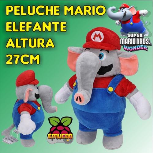 Peluche Mario Elefante Wonder Consola Nintendo Switch 