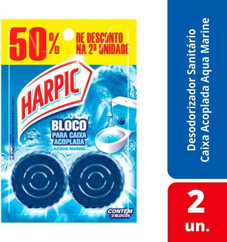 Imagem 1 de 5 de Detergente Sanitário Acqua Marine Harpic 2 Un Desc Na 2ªun