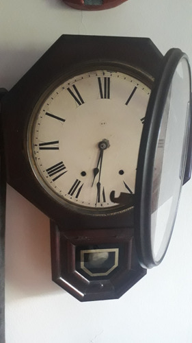 Antiguo Reloj De Pared C/péndulo Seth Thomas Usa Funcionando (Usado)